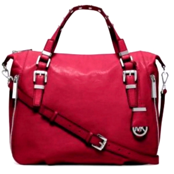 🍁🍂Gorgeous RARE Michael kors cherry red Essex bag - Picture 2 of 6